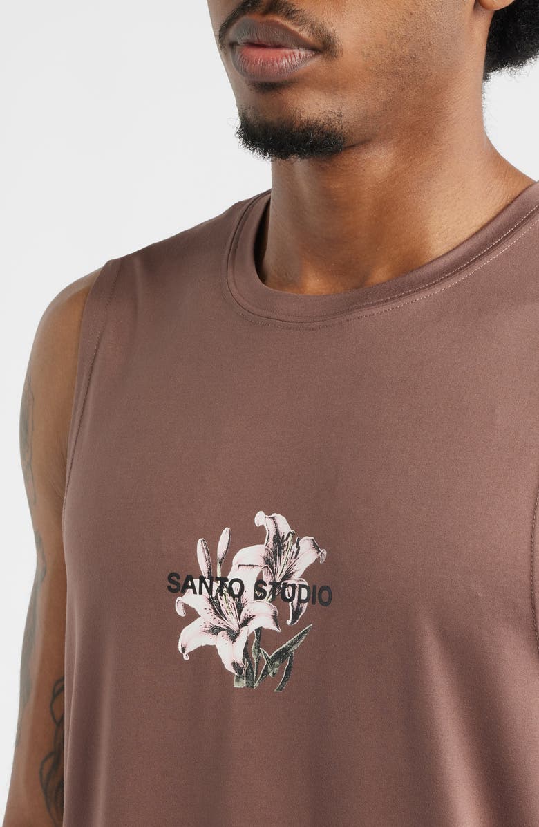 SANTO STUDIO Tempo Good Energy Tech Tank, Alternate, color, Holy Brown