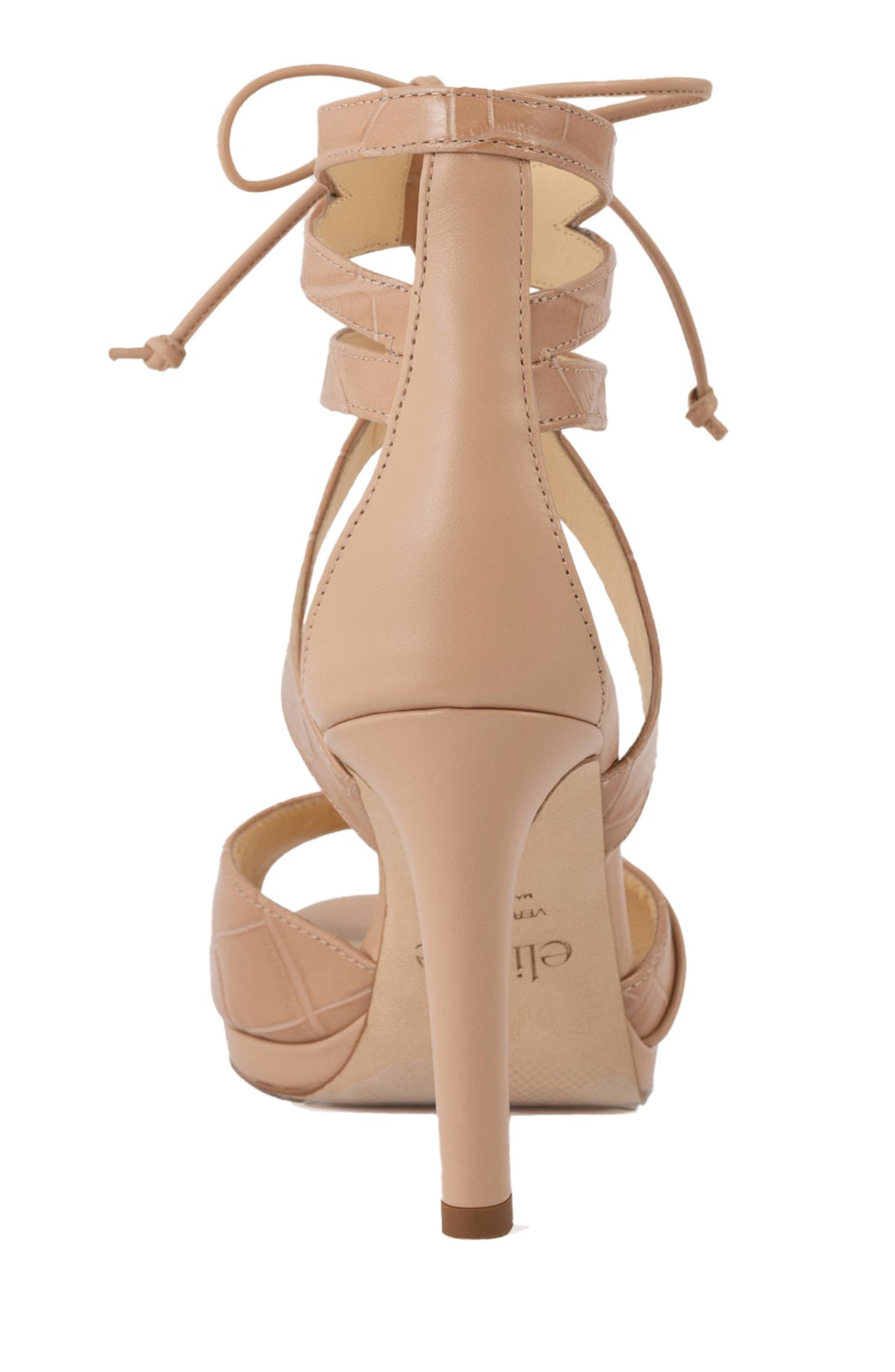 Ametista Sandal Leather Platform Heels, Alternate, color, Honey Tan