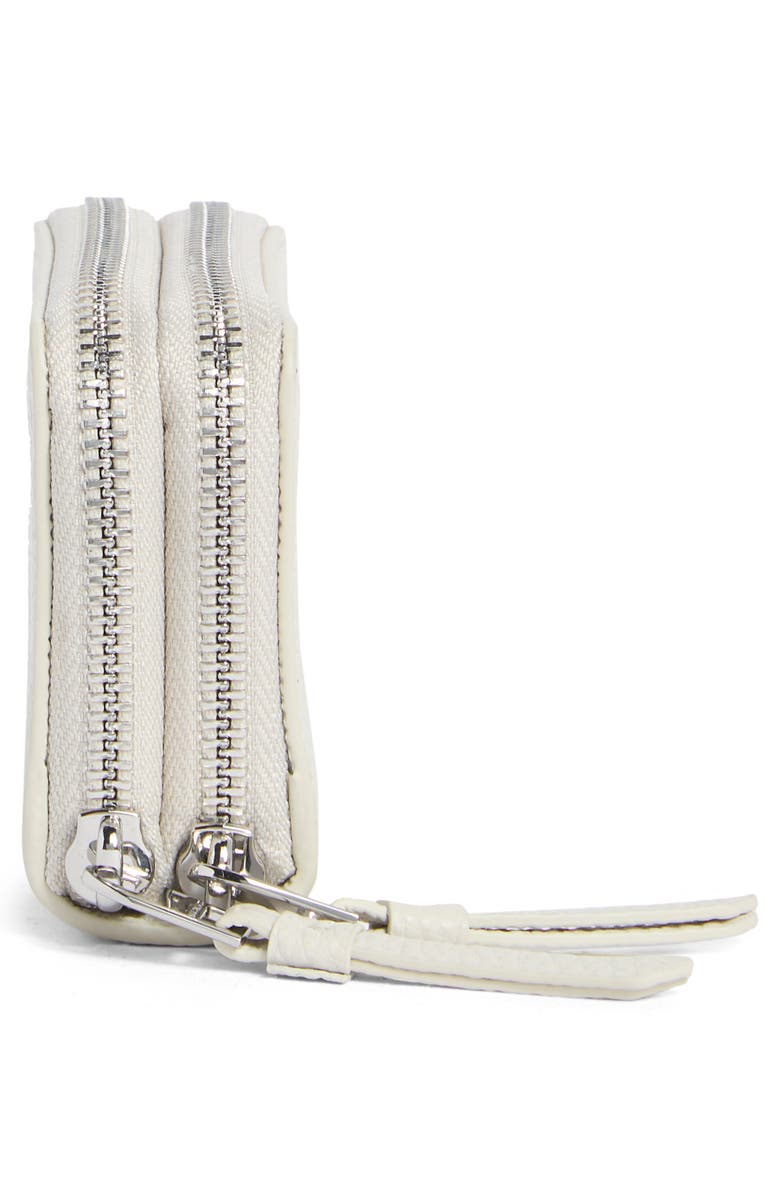 AllSaints Fetch Leather Card Wallet, Alternate, color, Pampas White