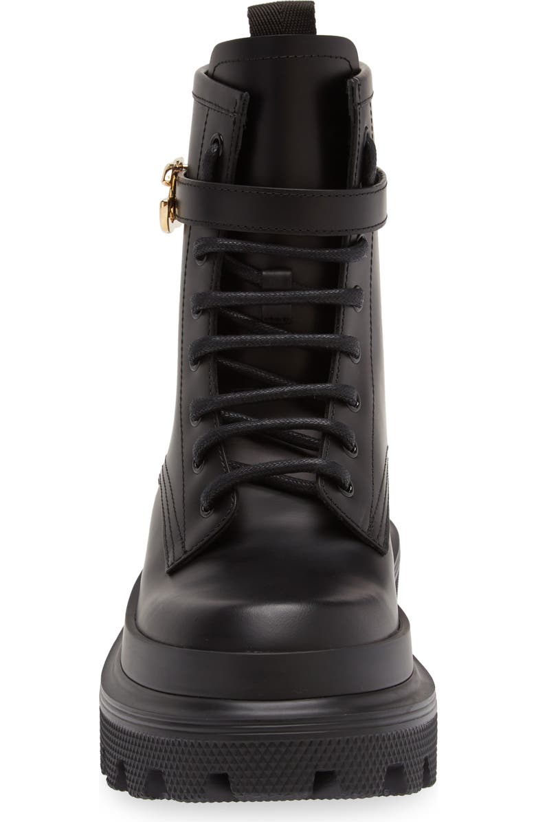Dolce&Gabbana DG Logo Combat Boot, Alternate, color, Nero