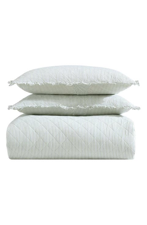 Oxford Cotton Quilt & Sham 3-Piece Set