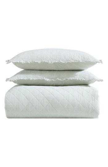 Laura Ashley Oxford Quilt & Sham 3-piece Set In Green
