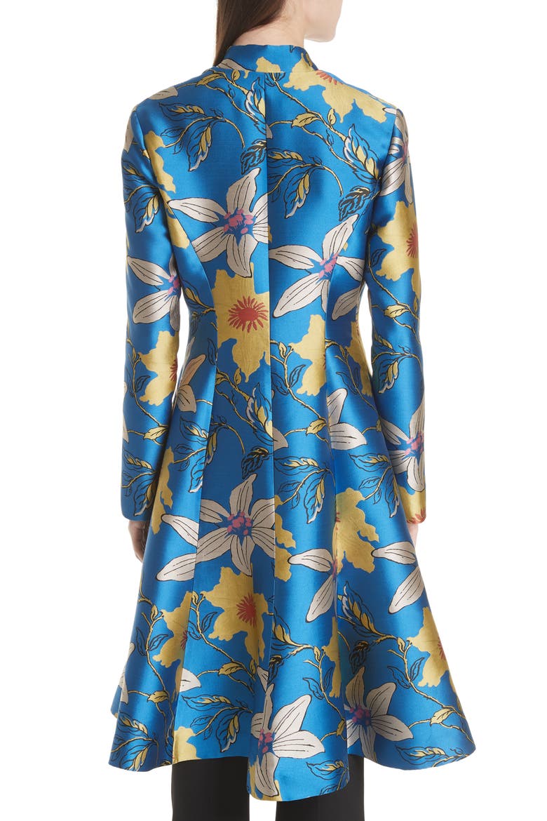 Lily Jacquard Flare Hem Jacket, Alternate, color, BLUE MULTI
