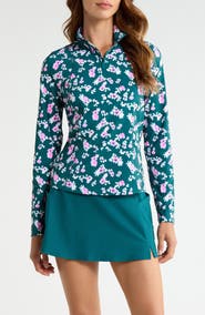 G/FORE Blossom Silky Tech Nylon Quarter Zip Pullover