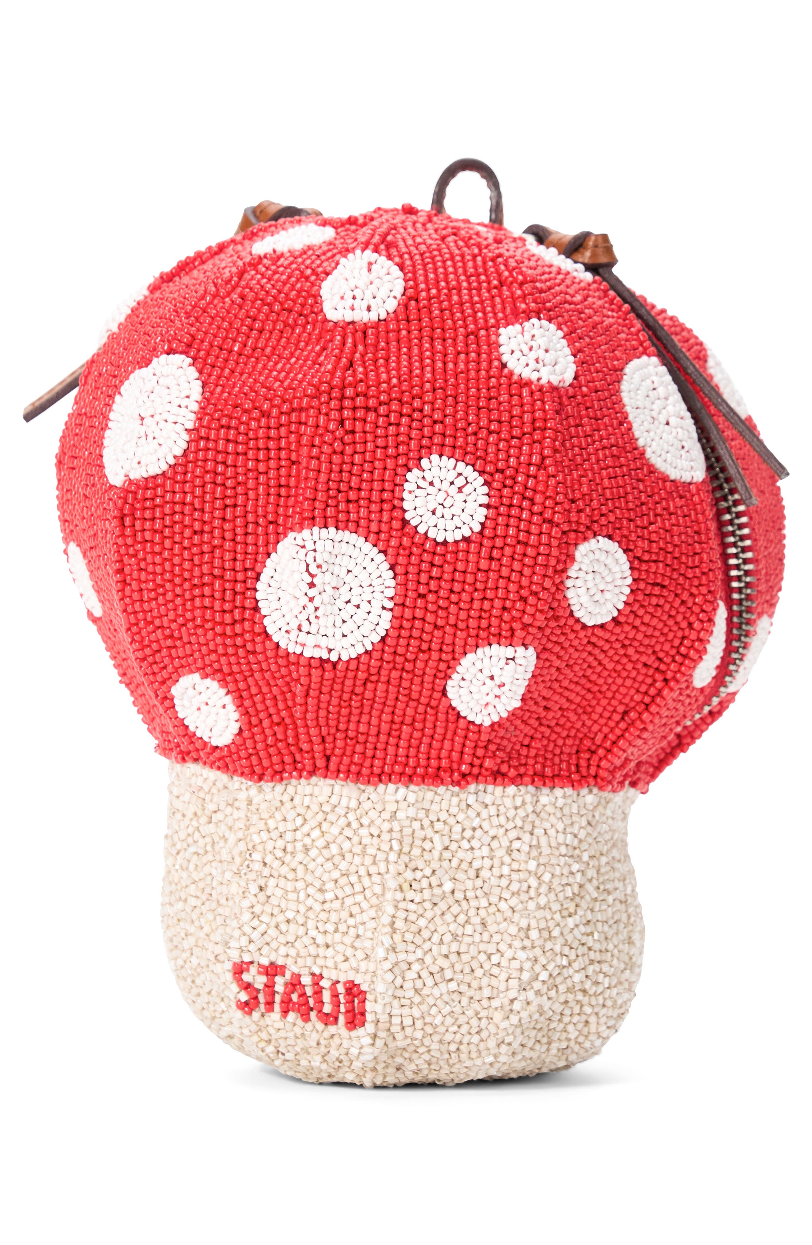 STAUD Shroom Beaded Bag, Alternate, color, Mushroom