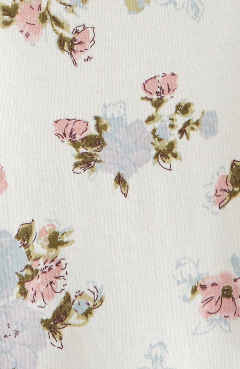 Nordstrom Assorted 3-Pack Bodysuits, Alternate, color, Purple- Ivory Floral Tea Set