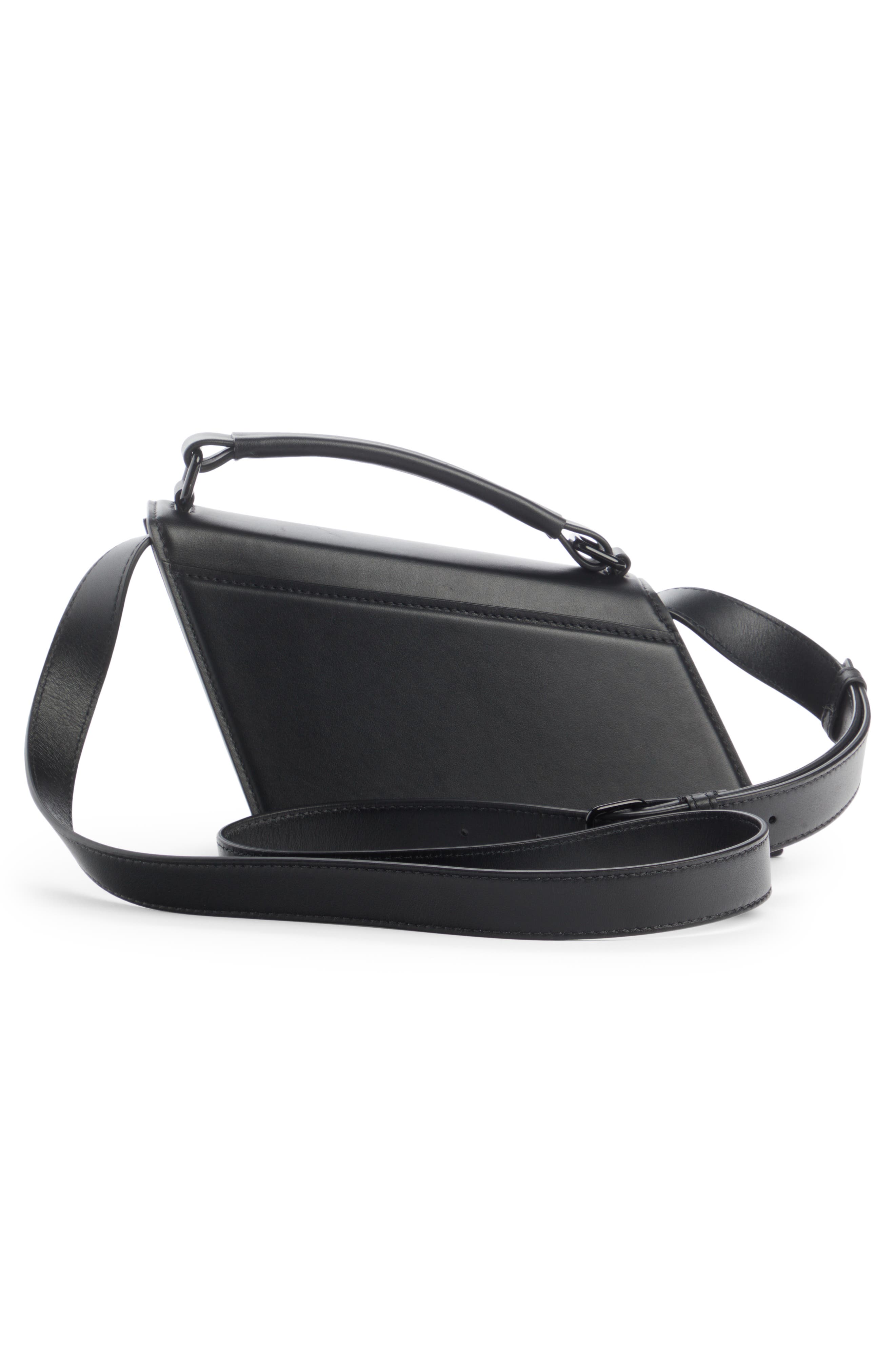 Acne Studios Mini Agost Distorted Leather Top Handle Bag, Alternate, color, 