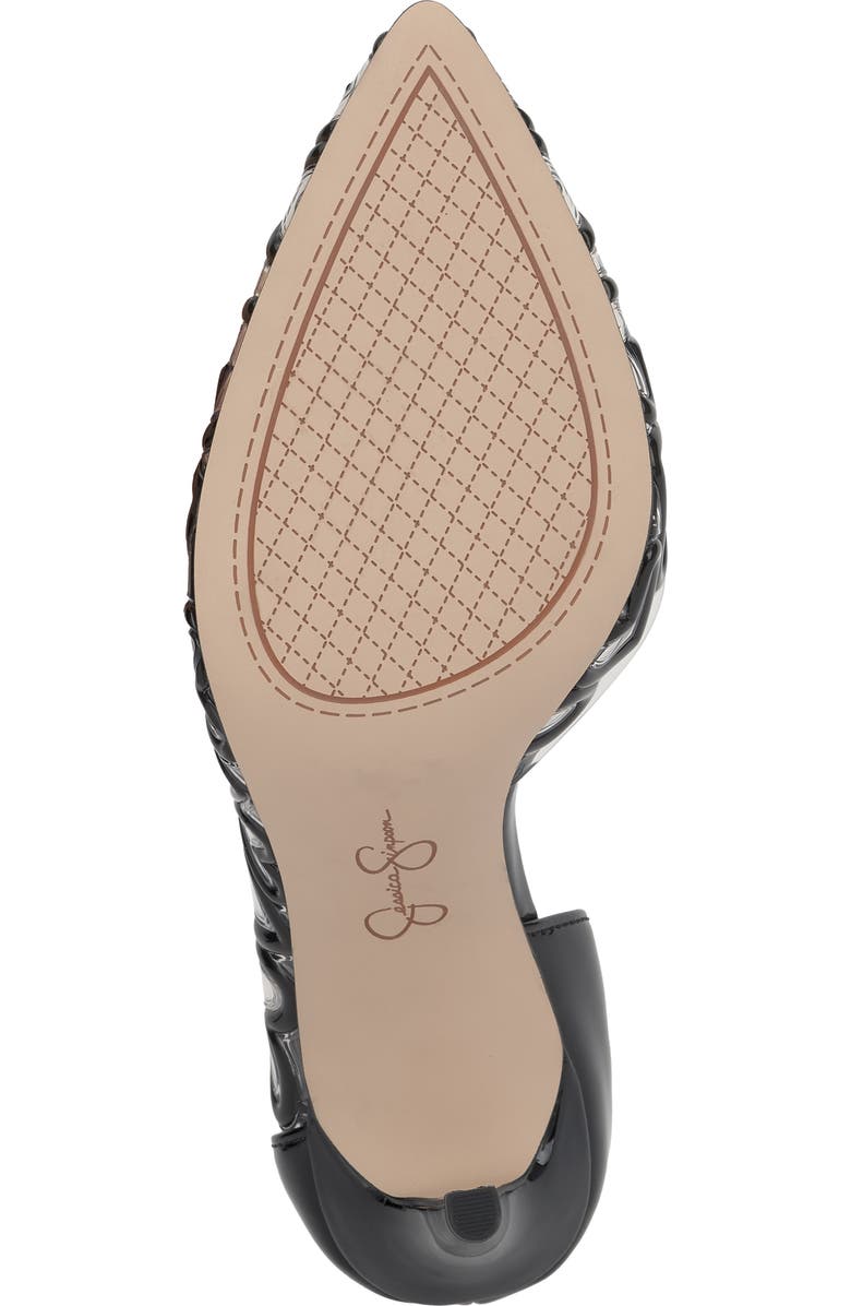 Jessica Simpson Palvin Half d'Orsay Pointed Toe Pump, Alternate, color, Black/ Clear