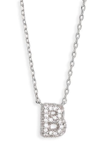 Leith Cubic Zirconia Initial Pendant Necklace
