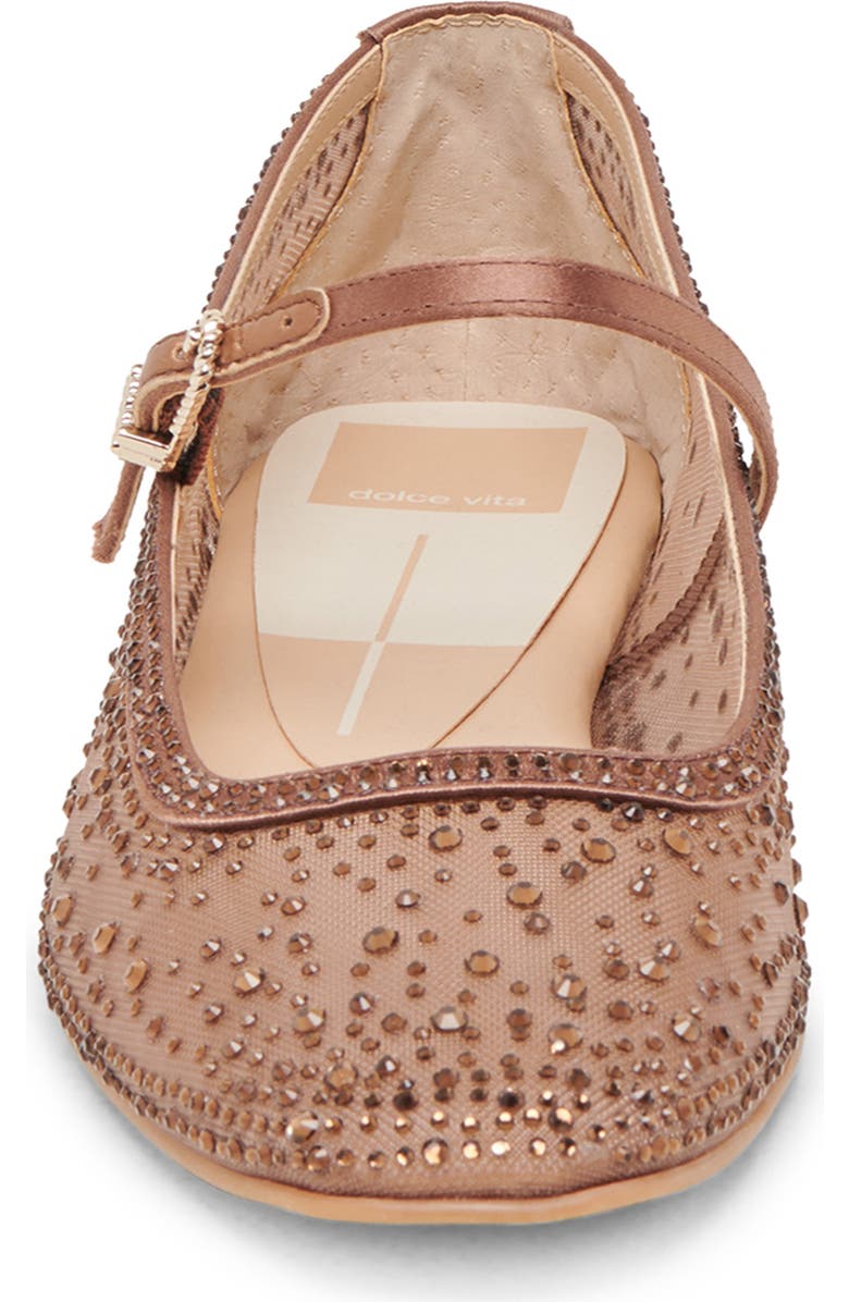 Dolce Vita Ansel Crochet Mary Jane Flat, Alternate, color, Mid Brown Mesh