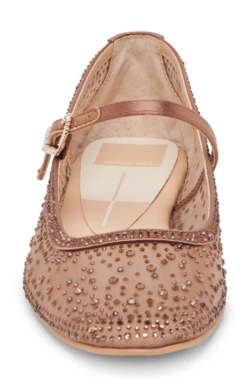 Dolce Vita Reyes Mary Jane Flat In Mid Brown Mesh
