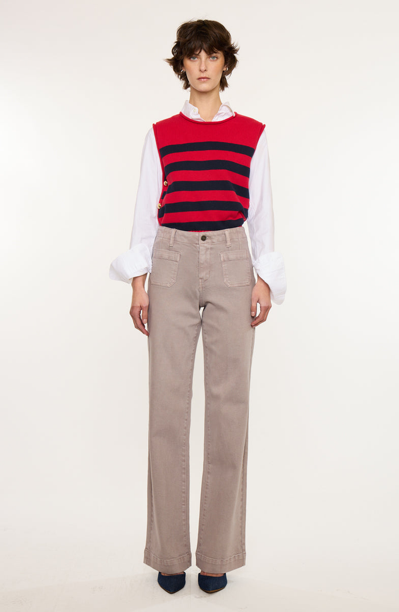 KanCan Tracy High Rise Loose Flare Jeans, Main, color, Taupe