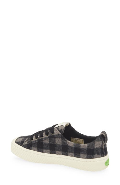 Cariuma Oca Low Plaid Organic Cotton Sneakers In Black Plaid