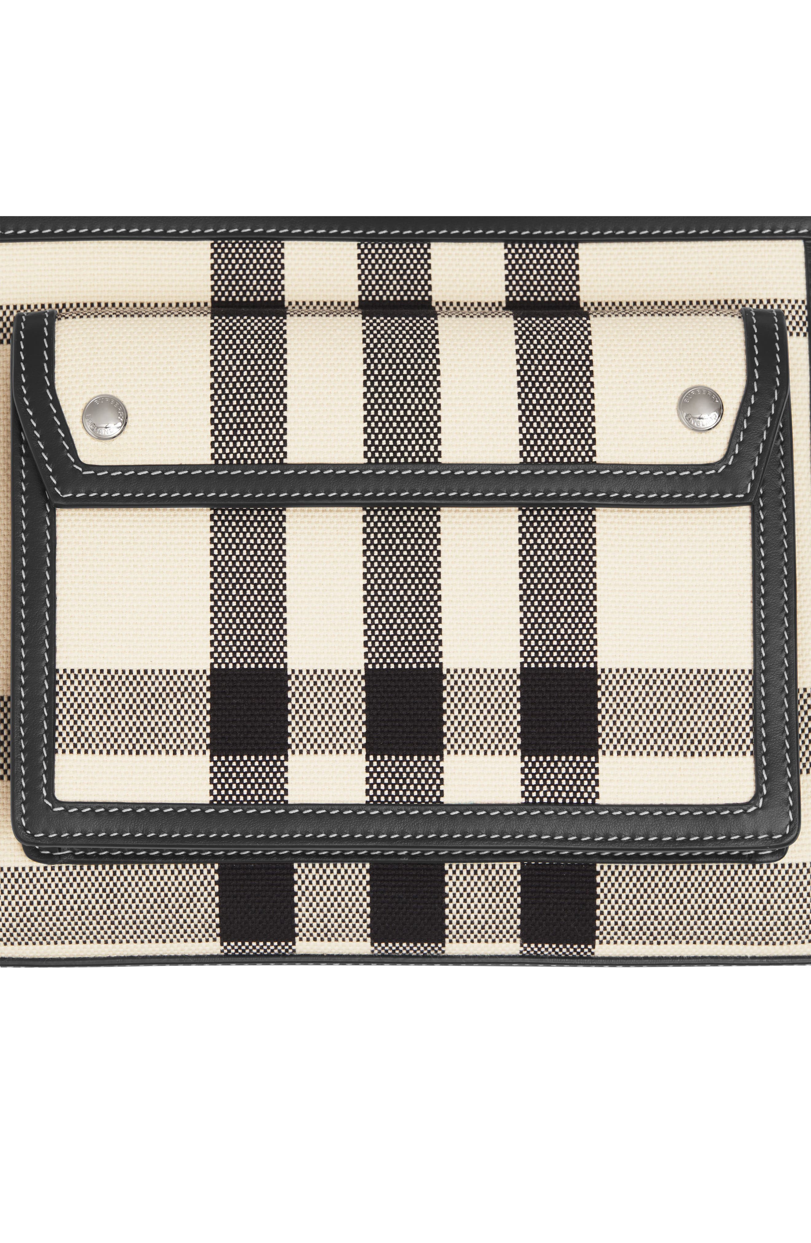 Burberry Check Jacquard Pocket Tote, Alternate, color, 