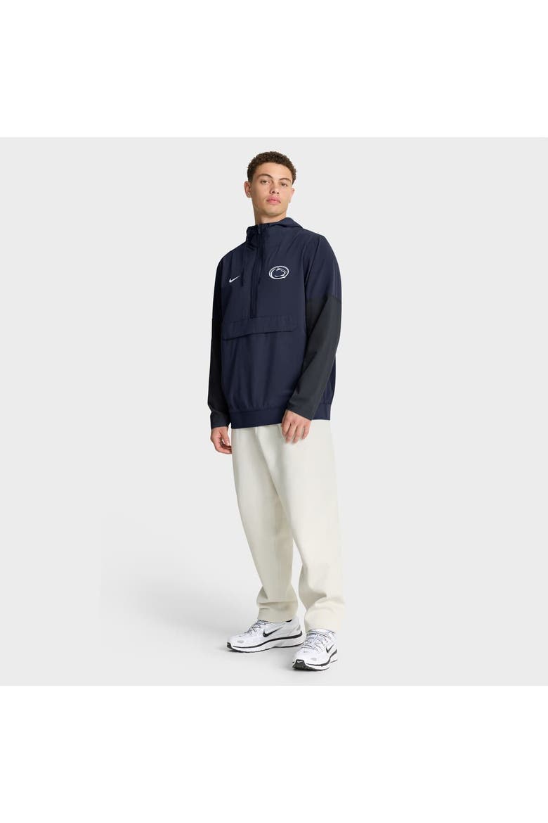 Men's Nike Navy Penn State Nittany Lions Anorak Half-Zip Hoodie Jacket, Alternate, color, Navy