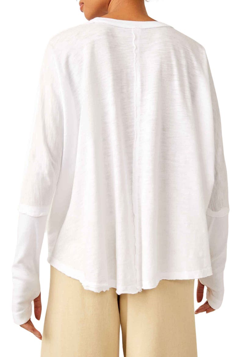FP Movement Never Better Ultra Lite Ten Laps Layer Top, Alternate, color, WHITE