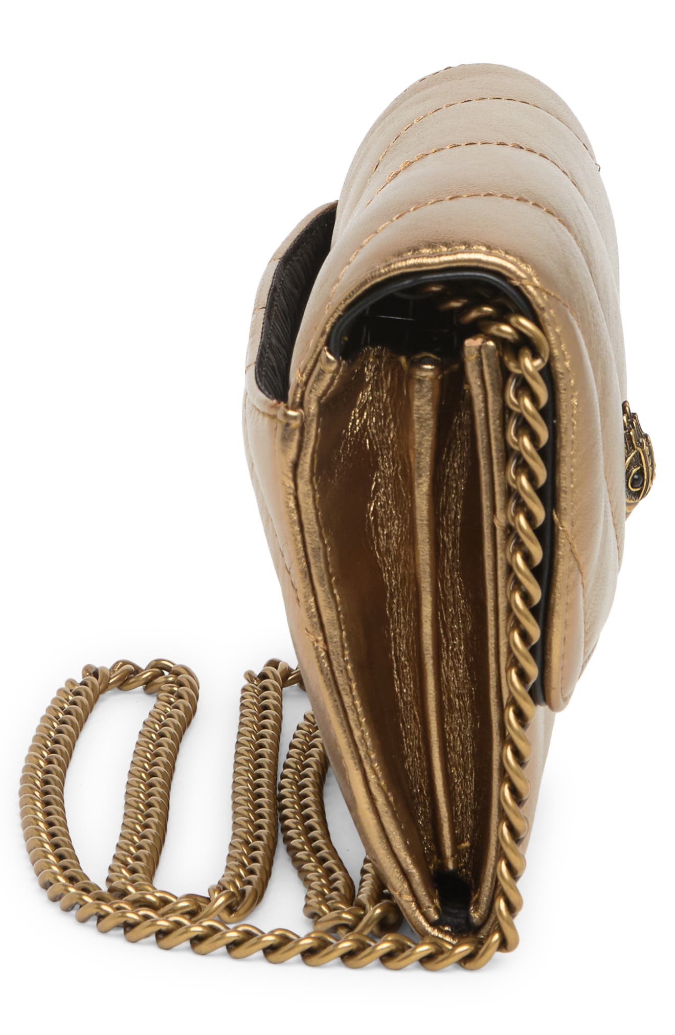 Kurt Geiger London Soho Wallet-on-a-Chain, Alternate, color, Bronze