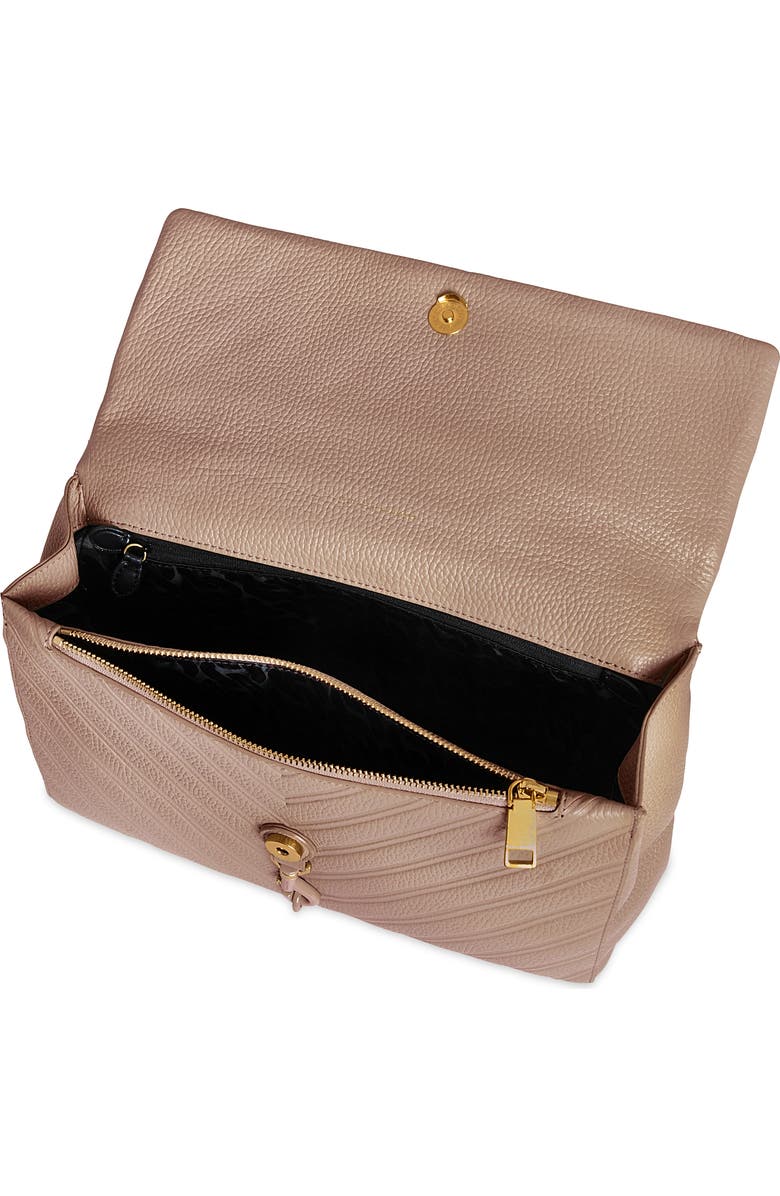 Rebecca Minkoff Edie Embossed Large Shoulder Bag, Alternate, color, Blushing