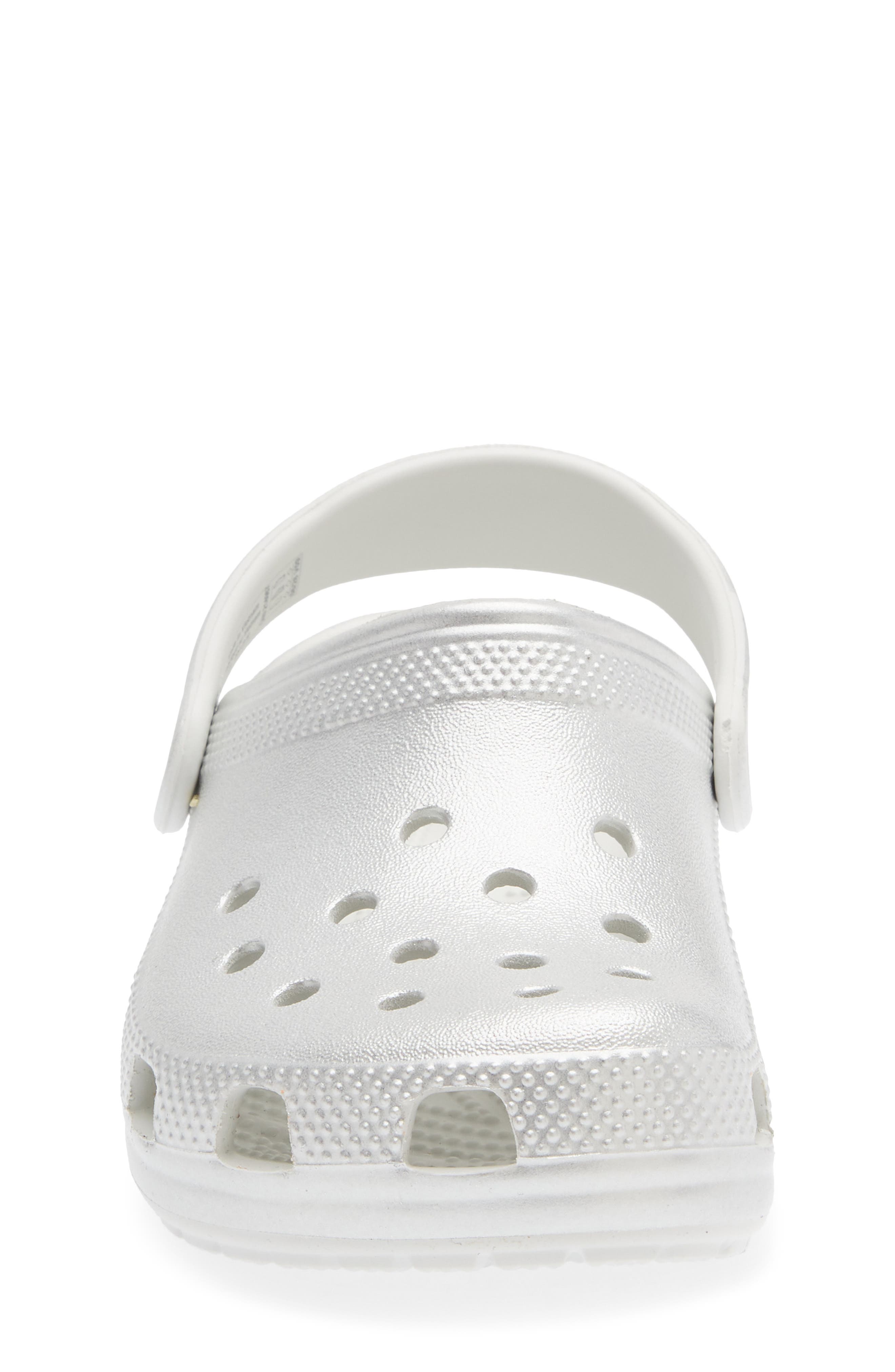 Kids' Classic Tinted Metallic Clog, Alternate, color, SILVER