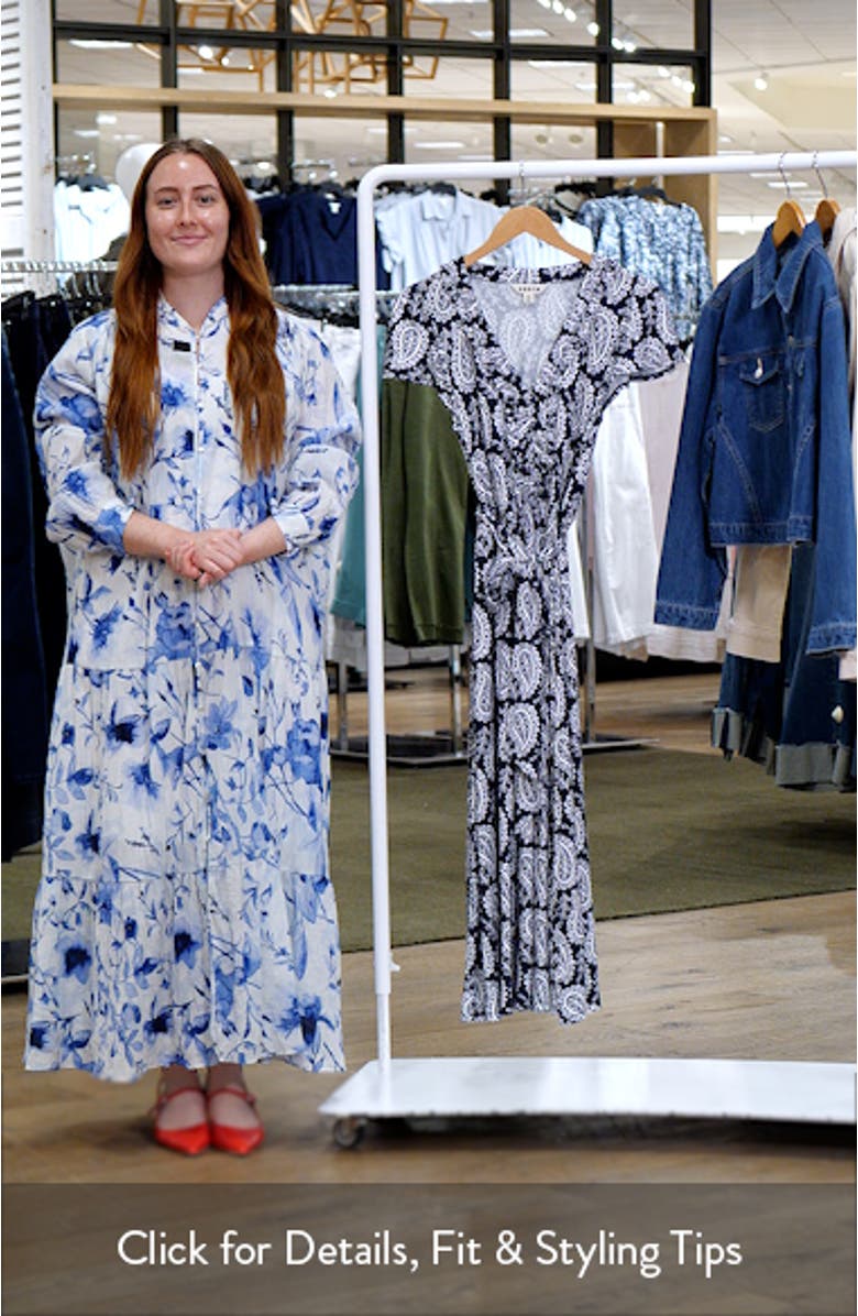 Nicola Paisley Print Jersey Dress, sales video thumbnail