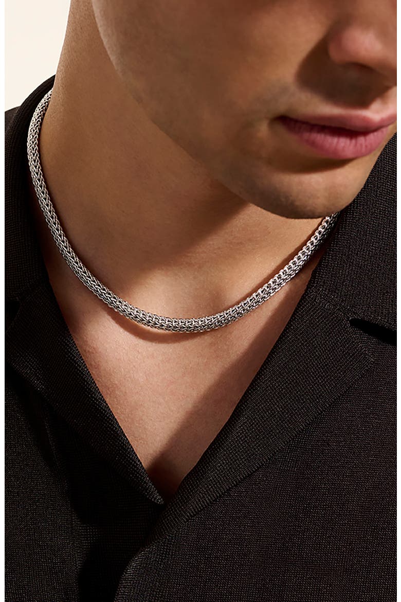 Icon Necklace, Sterling Silver, Alternate, color, SILVER