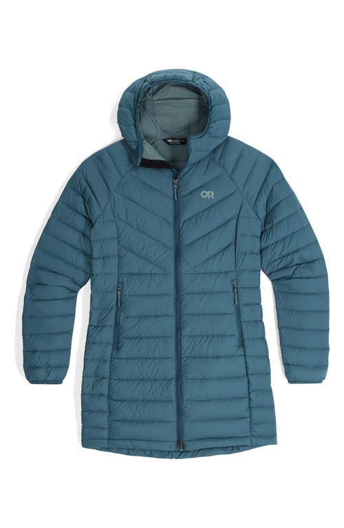 Outdoor Research Transcendent Water Resistant 800 Fill Power Down Coat In Blue
