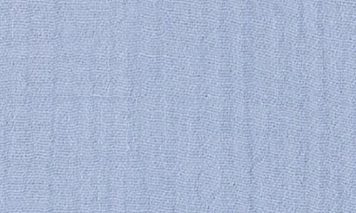 Angel Dear Sleeveless Organic Cotton Gauze Romper In Blue