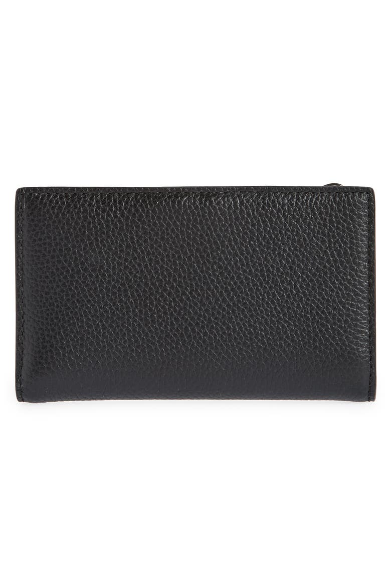 bradley pebbled leather wallet, Alternate, color, BLACK