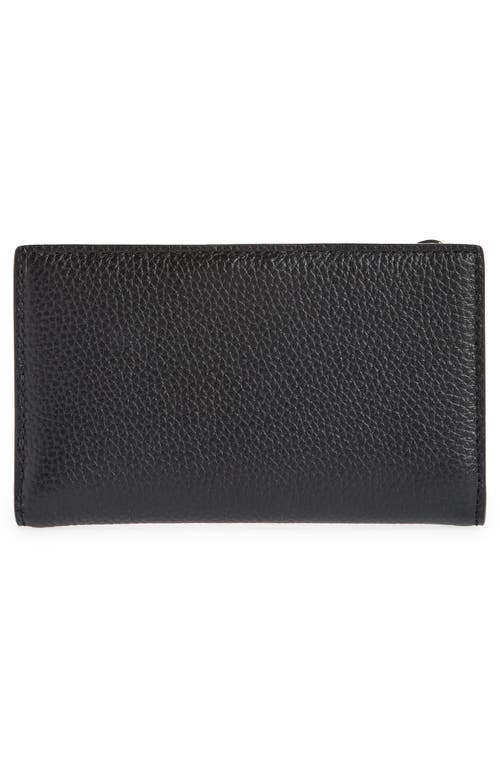 Kate Spade New York Bradley Pebbled Leather Wallet In Black