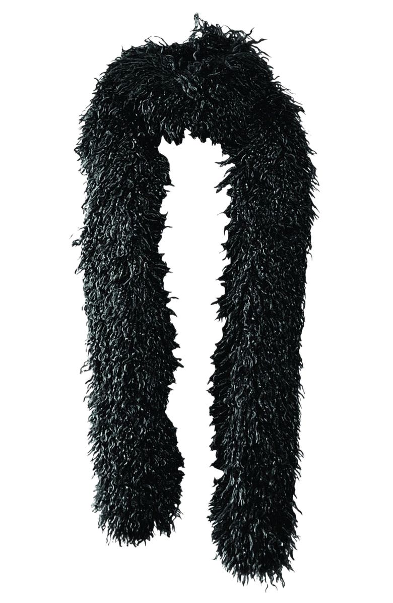 Anna Sui Faux Fur Scarf, Main, color, 