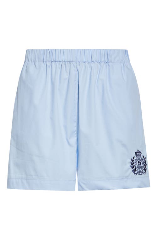 Sporty And Rich Elastic Waist Shorts In Washed Hydrangea
