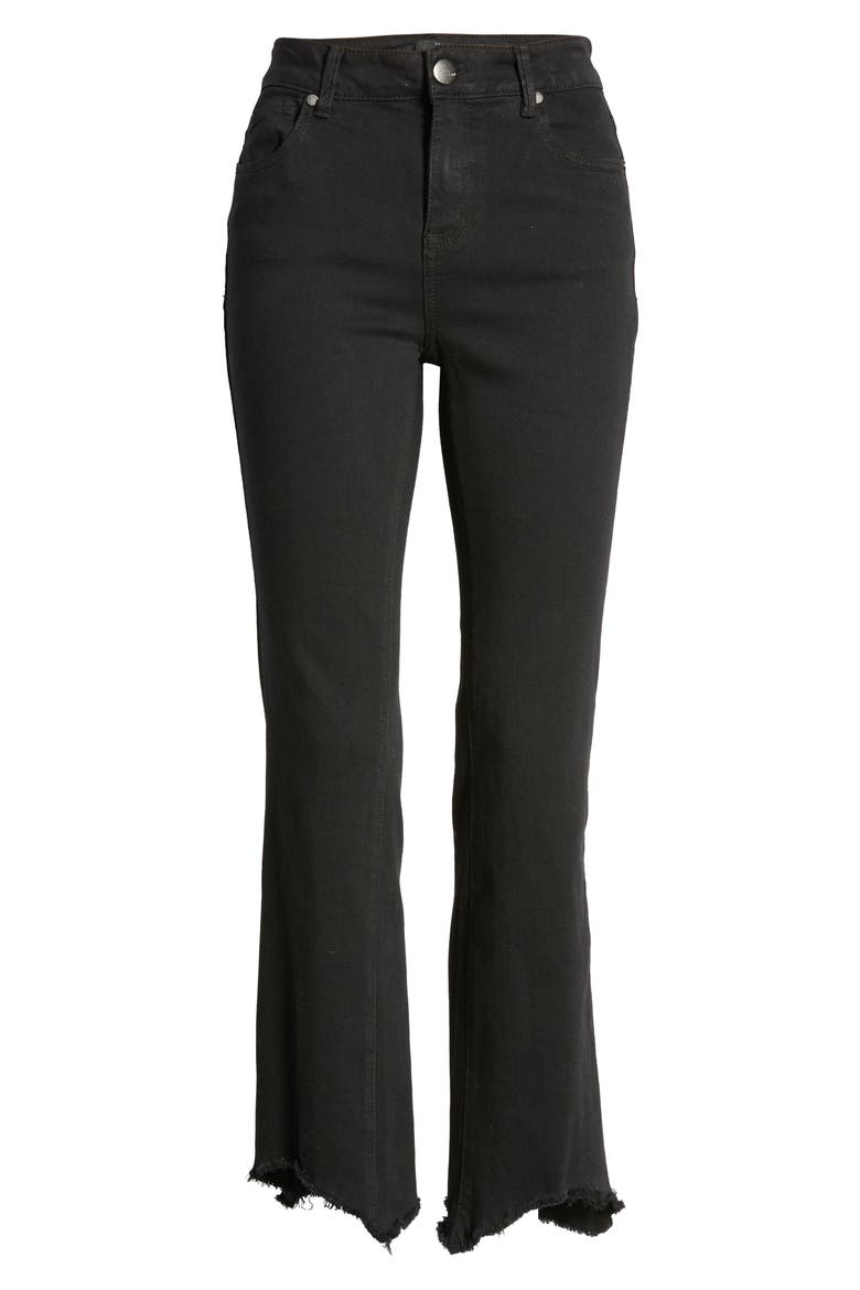 Sharkbite Hem Crop Jeans, Alternate, color, BLACK