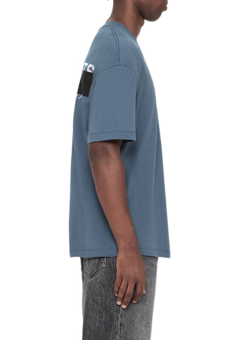 Redact Mock Neck Graphic T-Shirt, Alternate, color, LUNAR BLUE