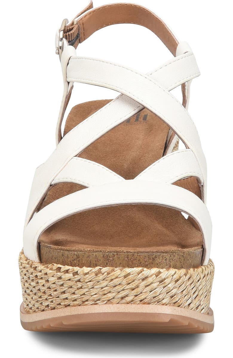 Söfft Devyn Slingback Espadrille Platform Wedge Sandal, Alternate, color, True White