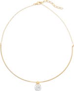 Nordstrom Cubic Zirconia Sliding Pendant Collar Necklace