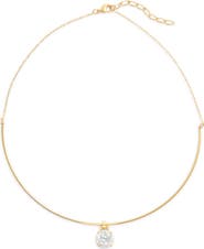 Nordstrom Cubic Zirconia Sliding Pendant Collar Necklace