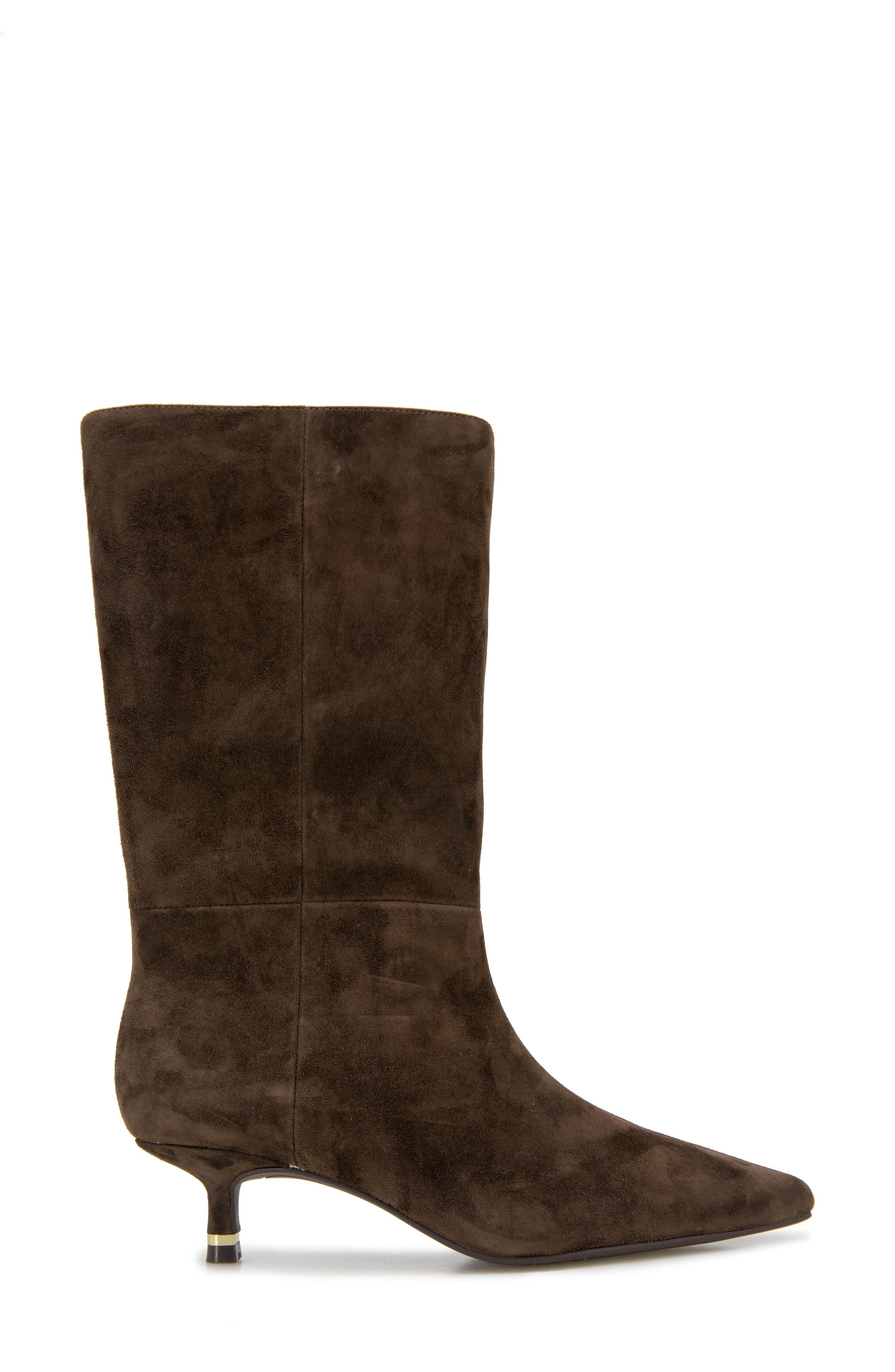 Kenneth Cole Meryl Pointed Toe Boot, Alternate, color, Chocolate Suede