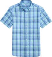 vineyard vines Plaid Short Sleeve UPF 30+ Button-Down Shirt