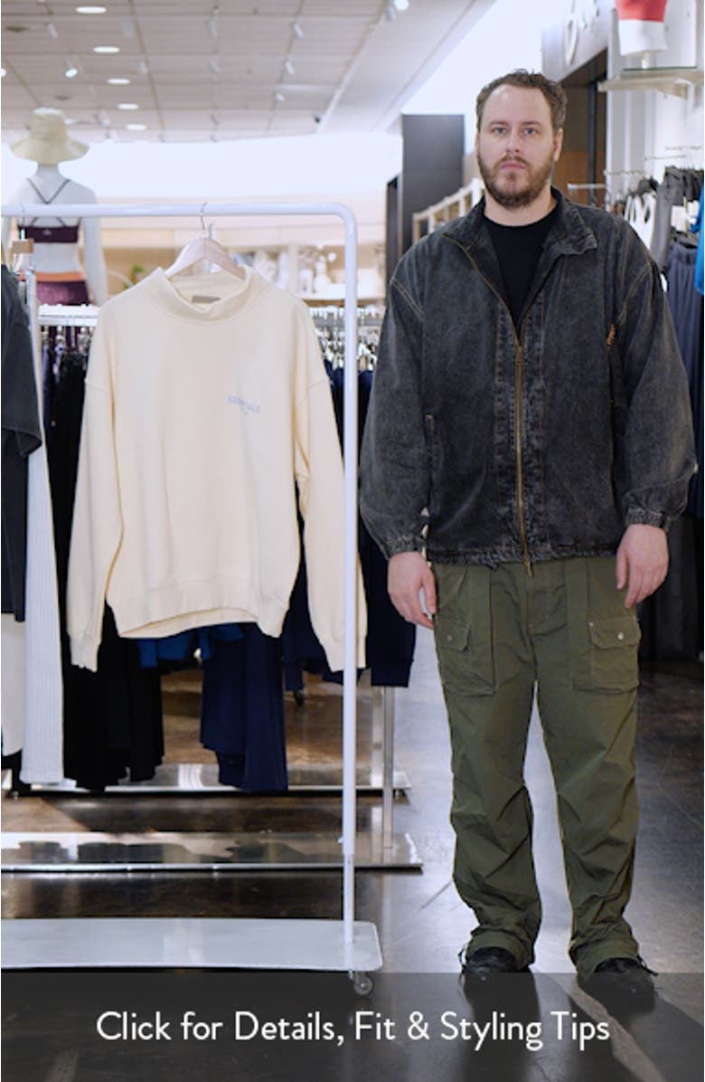 Fear of God Essentials Unisex Logo Mock Neck Sweatshirt, sales video thumbnail