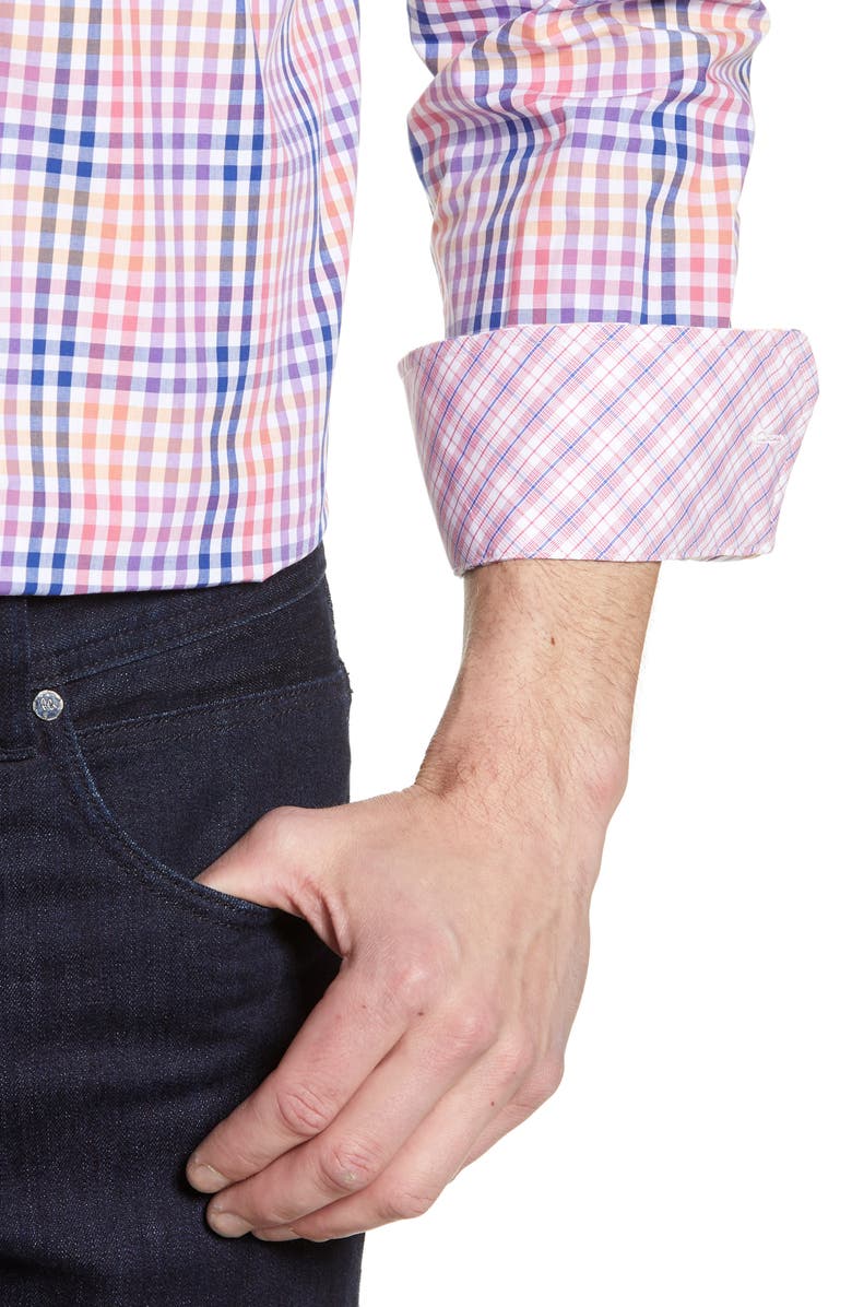 English Laundry Trim Fit Check Dress Shirt, Alternate, color, 