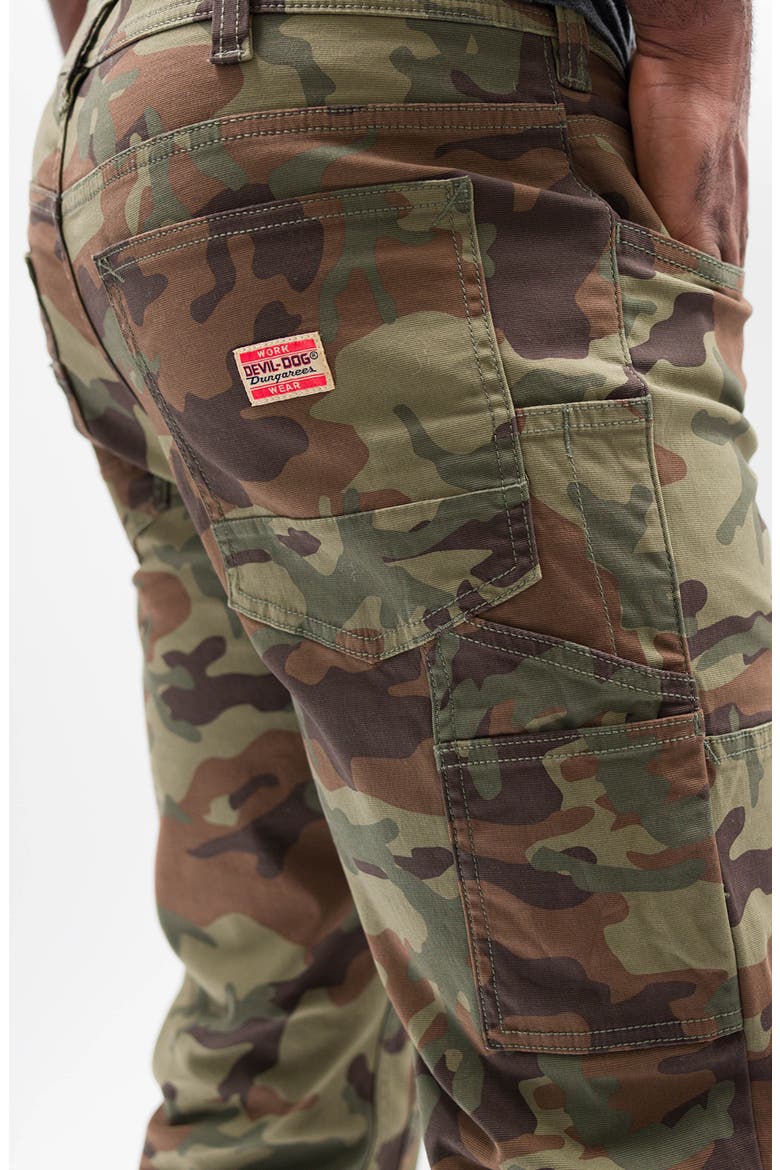 Camo Stretch Cotton Carpenter Pants, Alternate, color, CAMO