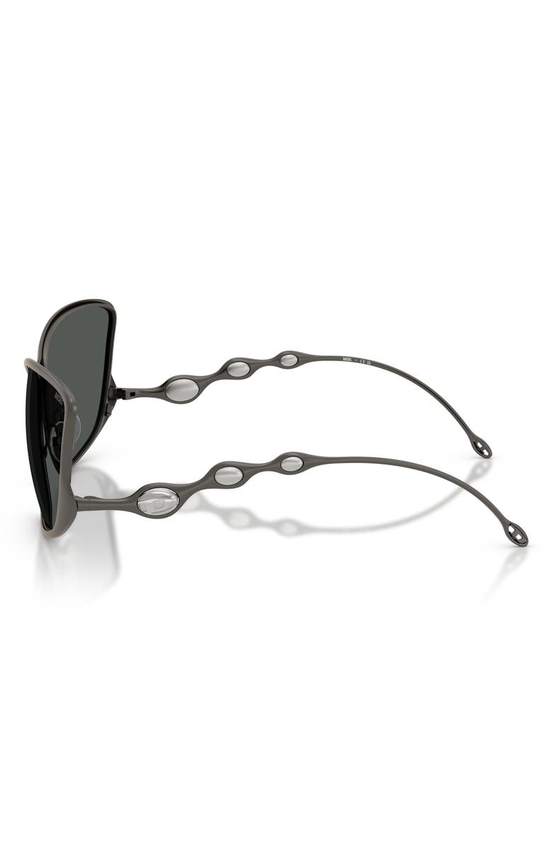 DIESEL<sup>®</sup> 65mm Pillow Sunglasses, Alternate, color, Matte Gun Metal / Dark Grey