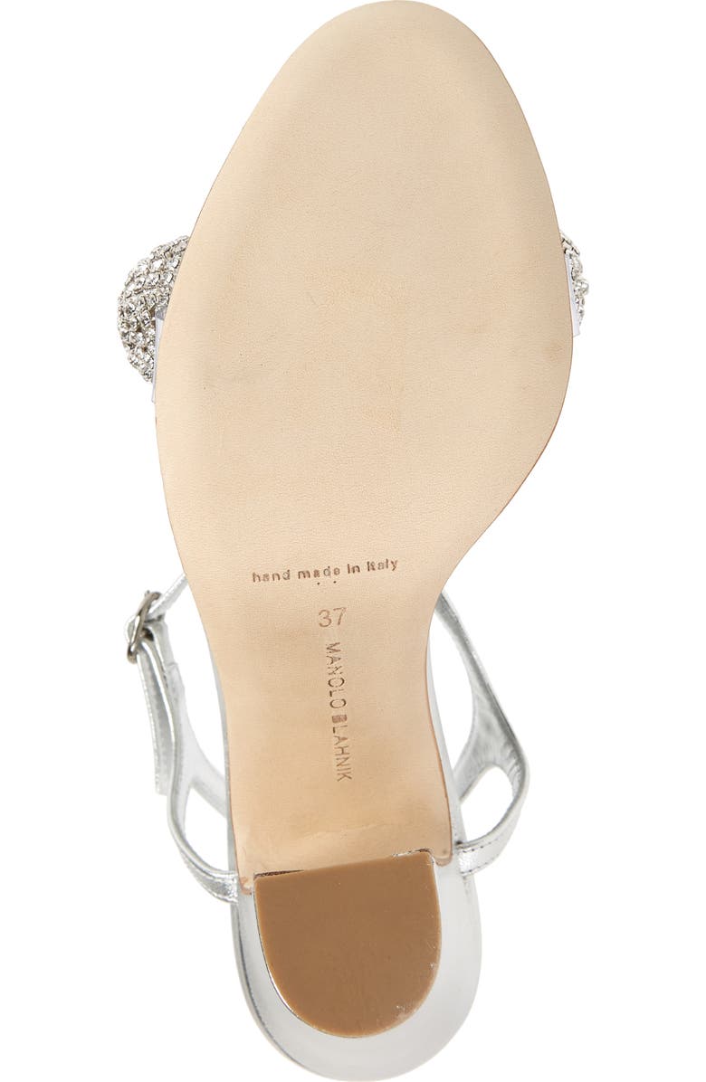 Manolo Blahnik Elhob Metallic Sandal, Alternate, color,