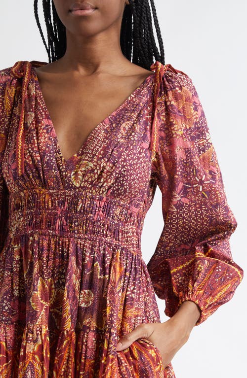 Ulla Johnson Anika Floral Print Long Sleeve Minidress In Multi