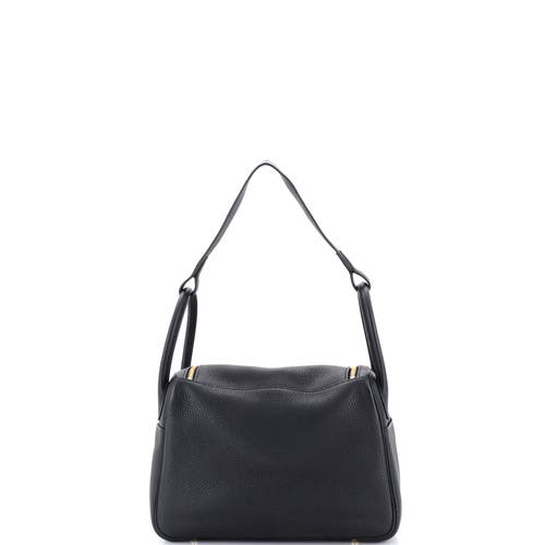 Pre-owned Hermes Hermes Lindy Bag Clemence 30 In Black