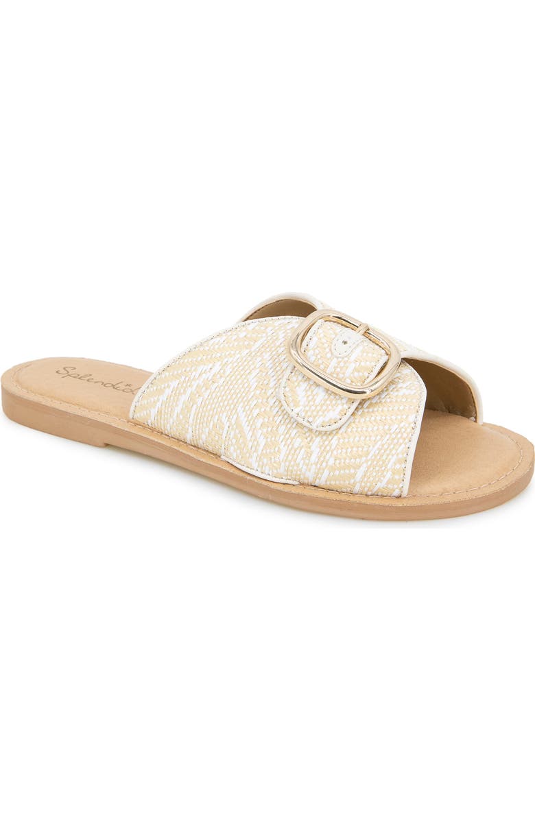 Splendid Sandy Raffia Slide Sandal, Main, color, White Raffia