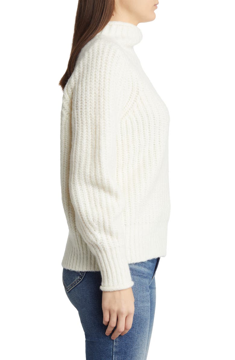 Madewell Loretto Funnel Neck Sweater, Alternate, color, Antique Cream