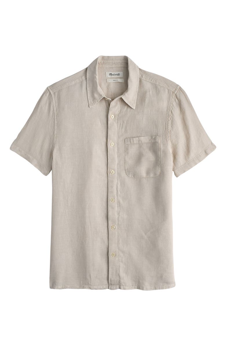 Madewell Easy Linen Short-Sleeve Button-Up Shirt, Alternate, color,