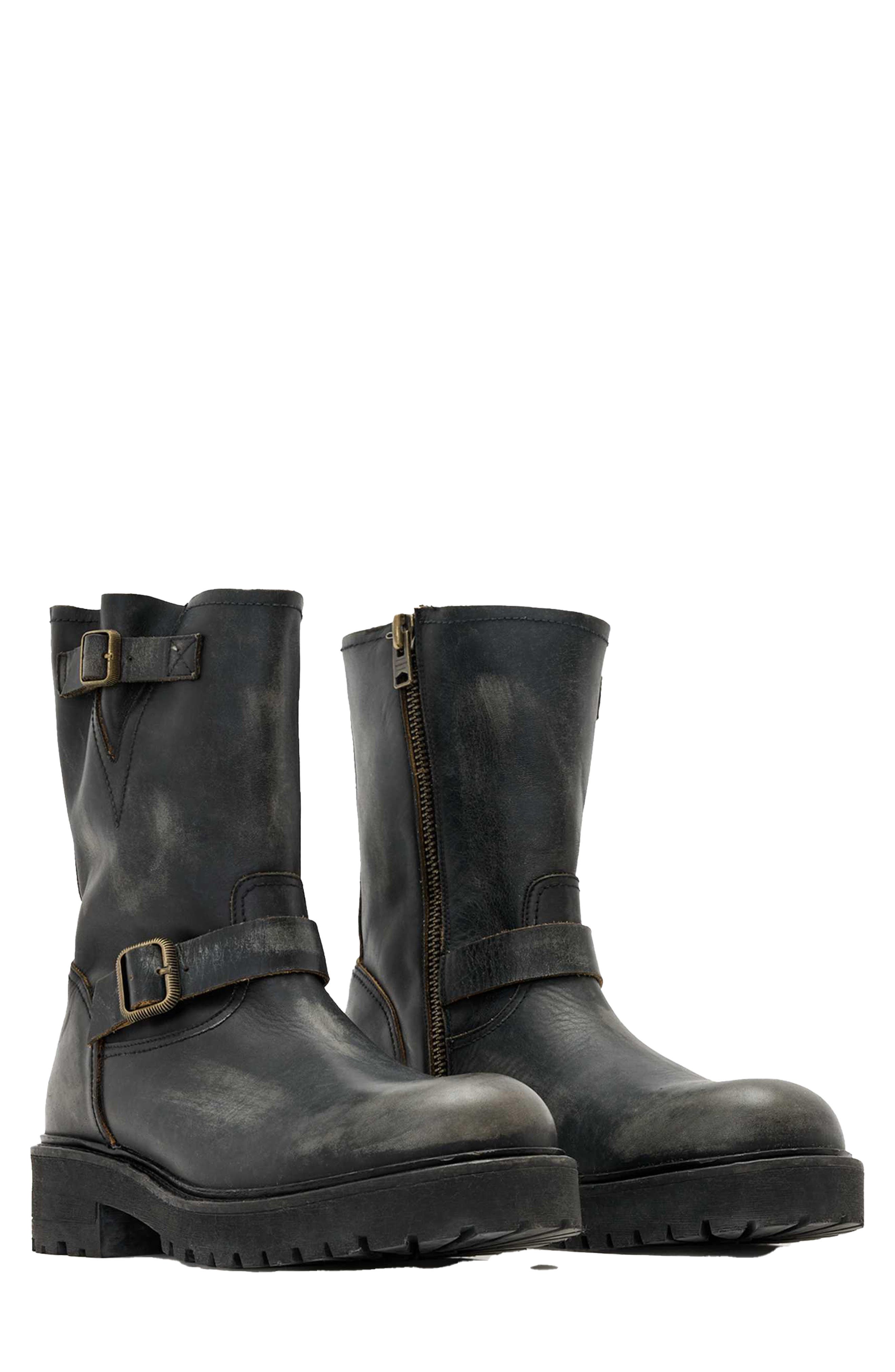 AllSaints Tait Engineer Boot, Main, color, Dark Brown