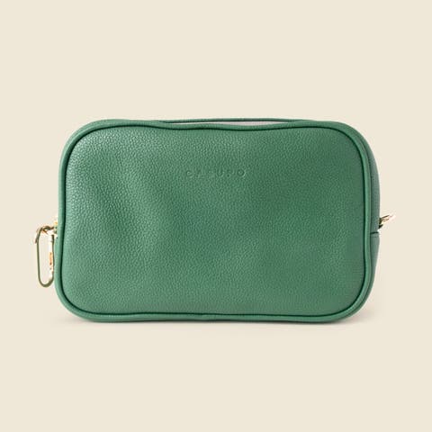 Large Leather Cosmetic Bag